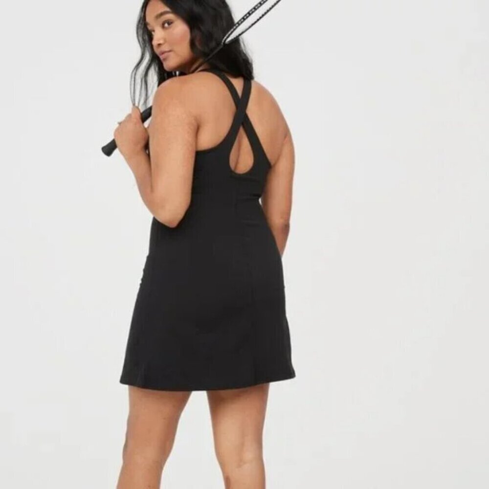 Aerie Offline By Aerie The Hugger High Neck Dress Black Size Small